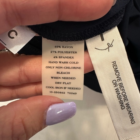 Ann Taylor Sleeveless Sheath Dress Size 2 Navy Blue Ruched Back Zip - Picture 2 of 8